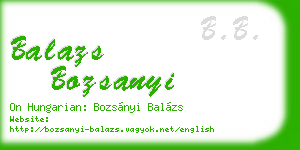 balazs bozsanyi business card