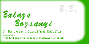 balazs bozsanyi business card